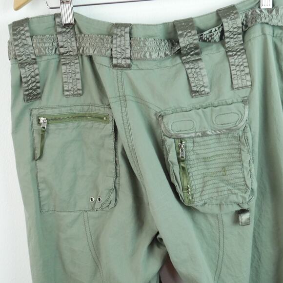 Vintage Y2K Abercrombie & Fitch Cargo Pants Size 10 Military Paratrooper Baggy - Picture 14 of 15